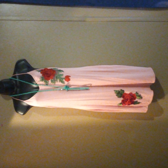 Pink 🌹Red Rose Dress nwot 2xl - Picture 1 of 10